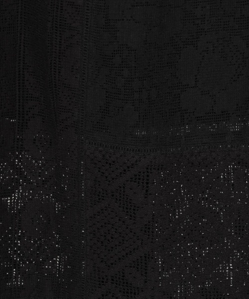 LOWRYS FARM（ローリーズファーム）の「パッチワークレーススカート  328000（スカート・レディース・ブラック/アイボリー・FREE）」の4枚目の写真