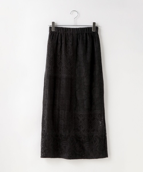 LOWRYS FARM（ローリーズファーム）の「パッチワークレーススカート  328000（スカート・レディース・ブラック/アイボリー・FREE）」の19枚目の写真