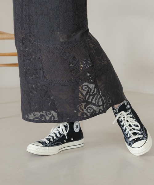 LOWRYS FARM（ローリーズファーム）の「パッチワークレーススカート  328000（スカート・レディース・ブラック/アイボリー・FREE）」の17枚目の写真