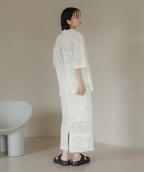 LOWRYS FARM（ローリーズファーム）の「パッチワークレーススカート  328000（スカート・レディース・ブラック/アイボリー・FREE）」の18枚目の写真