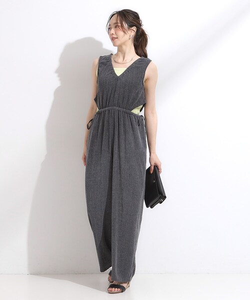 Cutie Blonde（キューティーブロンド）の「【S-LL/前後2WAY】ノースリーブオールインワン（サロペット/オーバーオール・レディース・ブラック/ダークブラウン・01/02/03/04）」の10枚目の写真