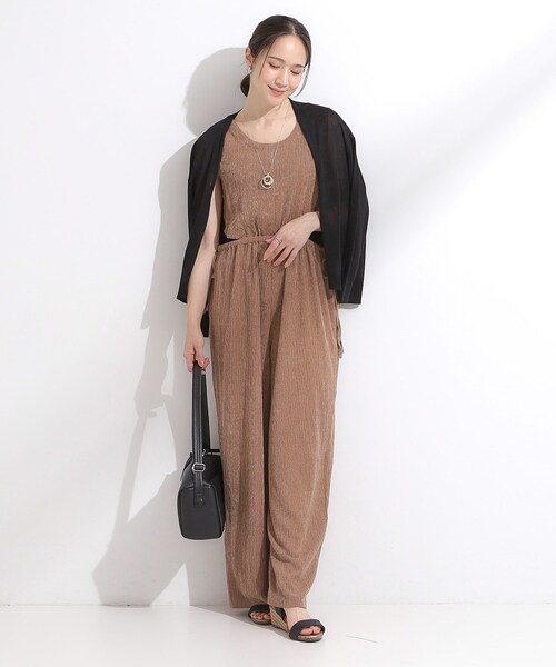 Cutie Blonde（キューティーブロンド）の「【S-LL/前後2WAY】ノースリーブオールインワン（サロペット/オーバーオール・レディース・ブラック/ダークブラウン・01/02/03/04）」の22枚目の写真