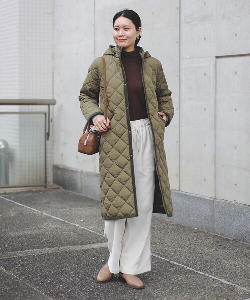 セール】【ベストセラー】フード キルティング コート 軽量 / フード