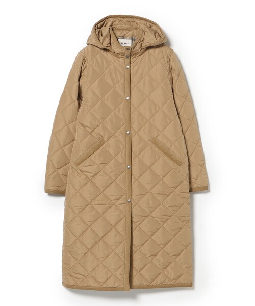 BEAMS HEART（ビームスハート）の「【ベストセラー】フード キルティング コート 軽量 / フード取り外し可能（その他アウター・レディース・オリーブ/ベージュ/ネイビー・SMALL/MEDIUM/LARGE）」の12枚目の写真