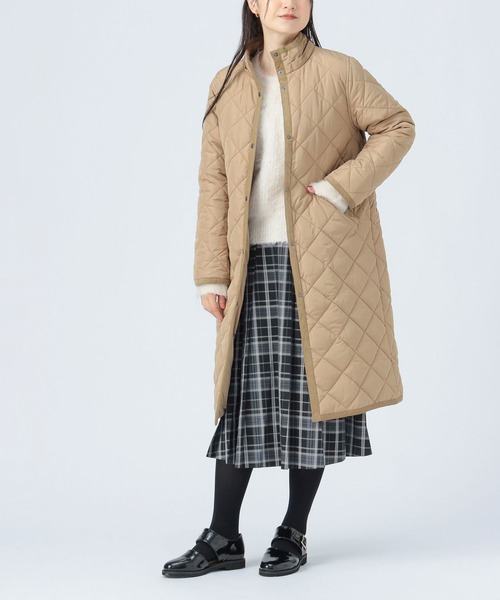 BEAMS HEART（ビームスハート）の「【ベストセラー】フード キルティング コート 軽量 / フード取り外し可能（その他アウター・レディース・オリーブ/ベージュ/ネイビー・SMALL/MEDIUM/LARGE）」の2枚目の写真