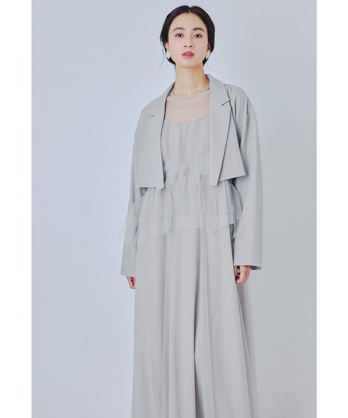 niana(ニアナ)の「フローリッシュブラウスセットアップドレス 3点セット ショート丈ジャケット キャミワンピース シアートップス 結婚式 成人式 二次会 同窓会 セレモニー パーティードレス オケージョンドレス お呼ばれ(ドレス・レディース・ブラック/ブルー/ライトグレー・M/L/S)」の19枚目の写真