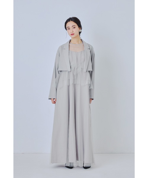 niana(ニアナ)の「フローリッシュブラウスセットアップドレス 3点セット ショート丈ジャケット キャミワンピース シアートップス 結婚式 成人式 二次会 同窓会 セレモニー パーティードレス オケージョンドレス お呼ばれ(ドレス・レディース・ブラック/ブルー/ライトグレー・M/L/S)」の20枚目の写真