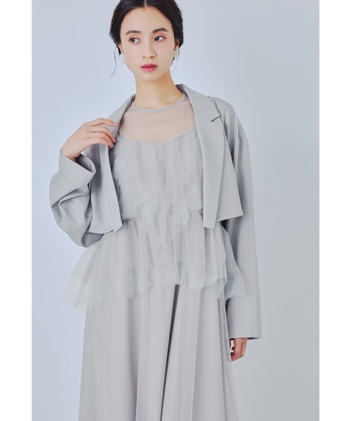 niana(ニアナ)の「フローリッシュブラウスセットアップドレス 3点セット ショート丈ジャケット キャミワンピース シアートップス 結婚式 成人式 二次会 同窓会 セレモニー パーティードレス オケージョンドレス お呼ばれ(ドレス・レディース・ブラック/ブルー/ライトグレー・M/L/S)」の21枚目の写真