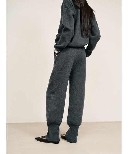 null.(ヌル)の「リブヘムニットパンツ(その他パンツ・レディース・グレー/アイボリー/ブラック・M/S)」の6枚目の写真