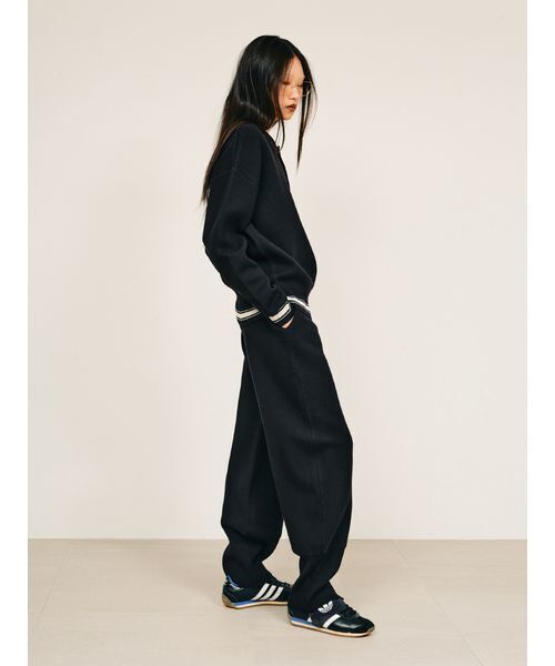null.(ヌル)の「リブヘムニットパンツ(その他パンツ・レディース・グレー/アイボリー/ブラック・M/S)」の8枚目の写真