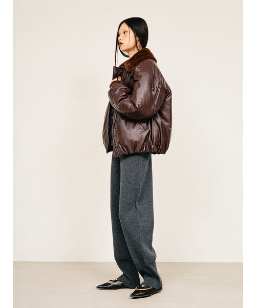 null.(ヌル)の「リブヘムニットパンツ(その他パンツ・レディース・グレー/アイボリー/ブラック・M/S)」の11枚目の写真