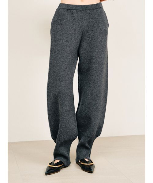null.(ヌル)の「リブヘムニットパンツ(その他パンツ・レディース・グレー/アイボリー/ブラック・M/S)」の19枚目の写真
