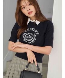 MERCURYDUO | カレッジロゴプリントニット(ニット/セーター)