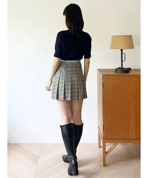 MERCURYDUO（マーキュリーデュオ）の「カレッジロゴプリントニット（ニット/セーター・レディース・ネイビー/オフホワイト/グレー・FREE）」の17枚目の写真