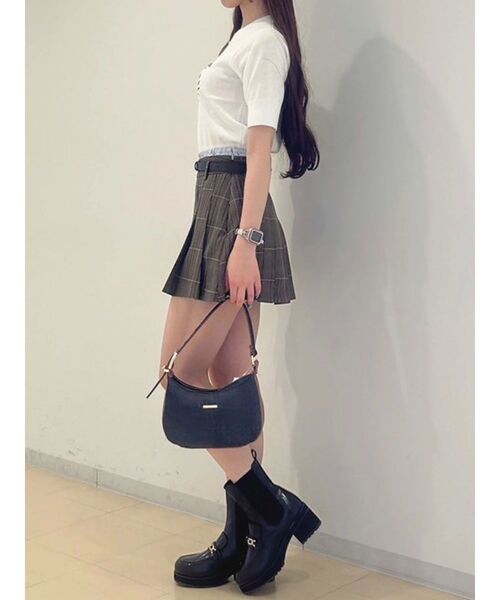 MERCURYDUO（マーキュリーデュオ）の「カレッジロゴプリントニット（ニット/セーター・レディース・ネイビー/オフホワイト/グレー・FREE）」の22枚目の写真