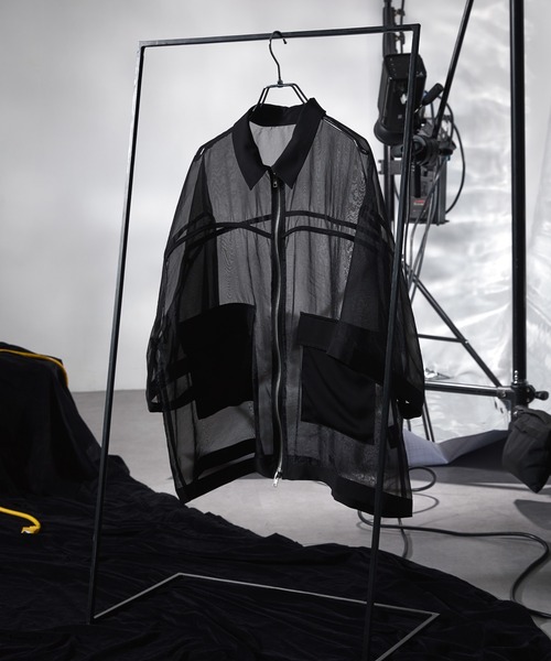 ANEDIST（アンディスト）の「ダブルポケットシアーシャツ（シャツ/ブラウス・メンズ・ホワイト/ブラック・M/L）」の8枚目の写真