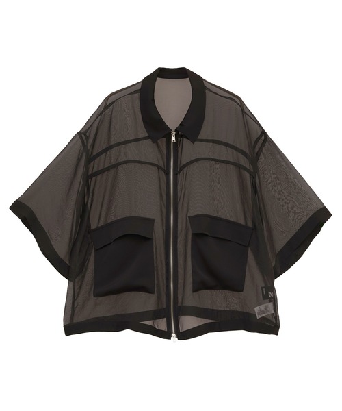 ANEDIST（アンディスト）の「ダブルポケットシアーシャツ（シャツ/ブラウス・メンズ・ホワイト/ブラック・M/L）」の14枚目の写真