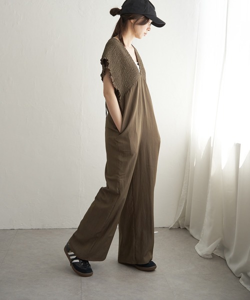 VENCEEXCHANGE（ヴァンスエクスチェンジ）の「シャーリングオールインワン（つなぎ/オールインワン・レディース・ベージュ/オリーブ/ブラック・FREE）」の17枚目の写真