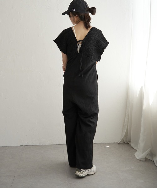 VENCEEXCHANGE（ヴァンスエクスチェンジ）の「シャーリングオールインワン（つなぎ/オールインワン・レディース・ベージュ/オリーブ/ブラック・FREE）」の9枚目の写真