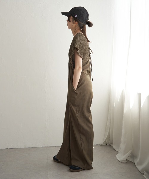 VENCEEXCHANGE（ヴァンスエクスチェンジ）の「シャーリングオールインワン（つなぎ/オールインワン・レディース・ベージュ/オリーブ/ブラック・FREE）」の18枚目の写真