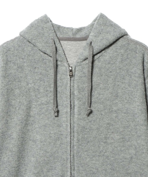 ESTNATION（エストネーション）の「ESTNATION / カシミヤミックス パイルジップフーディー（パーカー・メンズ・ネイビー/ライトグレー・LARGE/MEDIUM）」の4枚目の写真