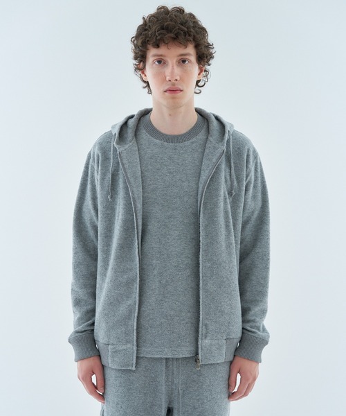 ESTNATION（エストネーション）の「ESTNATION / カシミヤミックス パイルジップフーディー（パーカー・メンズ・ネイビー/ライトグレー・LARGE/MEDIUM）」の19枚目の写真