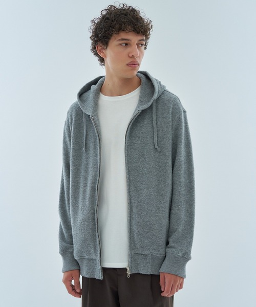 ESTNATION（エストネーション）の「ESTNATION / カシミヤミックス パイルジップフーディー（パーカー・メンズ・ネイビー/ライトグレー・LARGE/MEDIUM）」の13枚目の写真