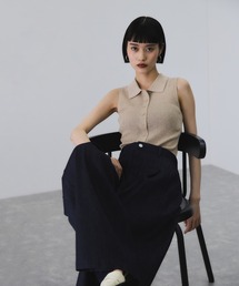 ADAM ET ROPE' | リブノースリーブニット(ニット/セーター)