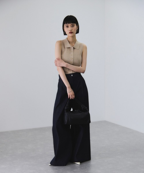 ADAM ET ROPE'（アダムエロペ）の「リブノースリーブニット（ニット/セーター・レディース・ベージュ系その他/ブラウン系その他3/チャコールグレー・FREE）」の16枚目の写真