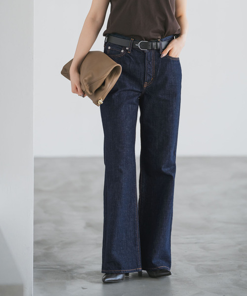 NEEDBY heritage（ニードバイヘリテージ）の「NEED by heritage/ニードバイヘリテージ AVERY（デニムパンツ・レディース・ブルー/ネイビー・26/25/24/23）」の2枚目の写真