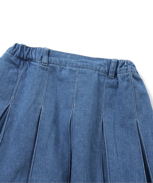 algy（アルジー）の「ハートバックルベルト付きプリーツスカパン（デニムスカート・キッズ・インディゴブルー/ブラック/グレー・MEDIUM/XX-SMALL/X-SMALL/SMALL）」の6枚目の写真