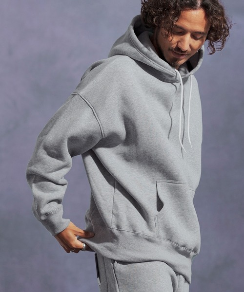 Jih Nunc（ジーヌンク）の「mpa3863-オーガニックコットン裏起毛スウェットプルパーカー（パーカー・メンズ・ネイビー/グレー/ブラック・L/M/S）」の12枚目の写真