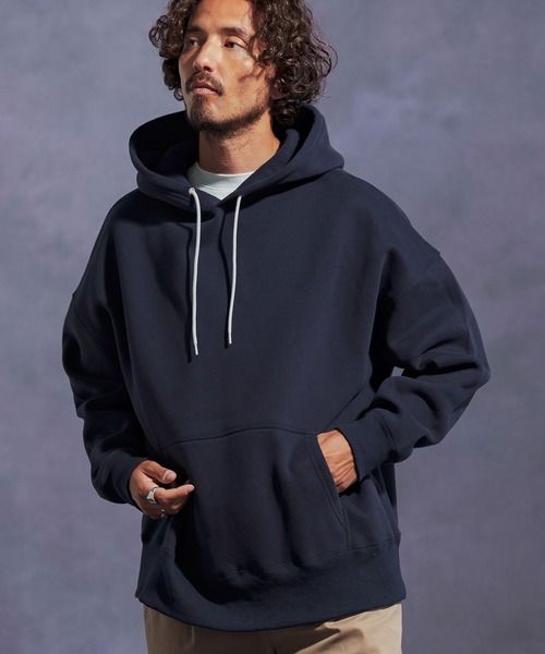 Jih Nunc（ジーヌンク）の「mpa3863-オーガニックコットン裏起毛スウェットプルパーカー（パーカー・メンズ・ネイビー/グレー/ブラック・L/M/S）」の16枚目の写真