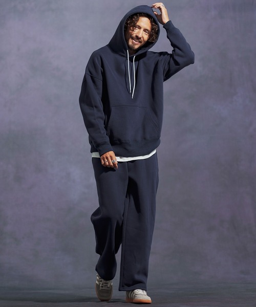 Jih Nunc（ジーヌンク）の「mpa3863-オーガニックコットン裏起毛スウェットプルパーカー（パーカー・メンズ・ネイビー/グレー/ブラック・L/M/S）」の17枚目の写真