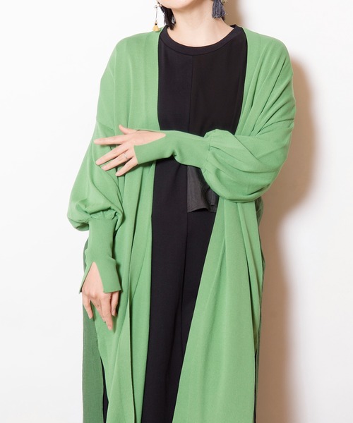 OSMOSIS(オズモーシス)の「アシンメトリーケープワンピース(ワンピース・レディース・ベージュ系その他/ブラック×カーキ/ブラック系その他・ONE SIZE)」の6枚目の写真