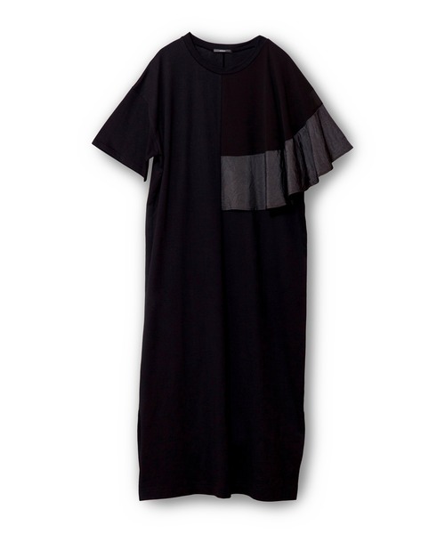 OSMOSIS(オズモーシス)の「アシンメトリーケープワンピース(ワンピース・レディース・ベージュ系その他/ブラック×カーキ/ブラック系その他・ONE SIZE)」の12枚目の写真