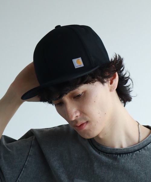 Carhartt（カーハート）の「【carhartt/カーハート】FIRM DUCK FLAT BRIM CAP/フラットブリムキャップ ダック生地（キャップ・メンズ・ブラック/ブラウン・FREE）」の5枚目の写真