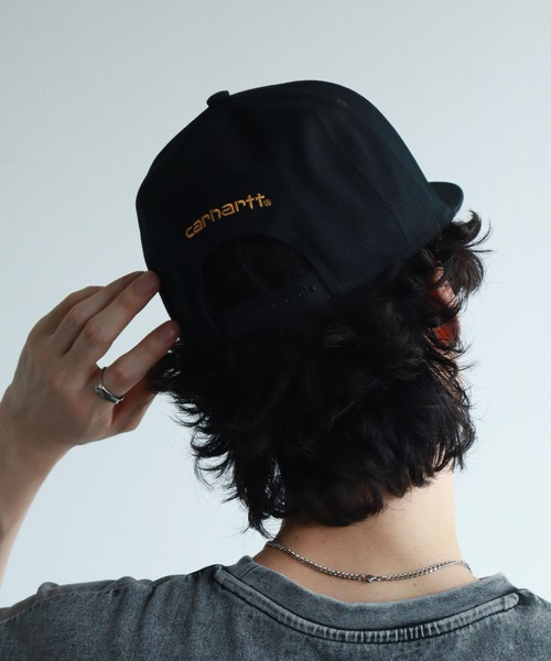 Carhartt（カーハート）の「【carhartt/カーハート】FIRM DUCK FLAT BRIM CAP/フラットブリムキャップ ダック生地（キャップ・メンズ・ブラック/ブラウン・FREE）」の6枚目の写真