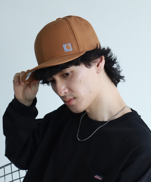 Carhartt（カーハート）の「【carhartt/カーハート】FIRM DUCK FLAT BRIM CAP/フラットブリムキャップ ダック生地（キャップ・メンズ・ブラック/ブラウン・FREE）」の7枚目の写真