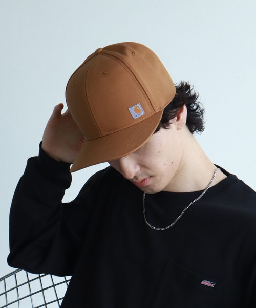 Carhartt（カーハート）の「【carhartt/カーハート】FIRM DUCK FLAT BRIM CAP/フラットブリムキャップ ダック生地（キャップ・メンズ・ブラック/ブラウン・FREE）」の9枚目の写真