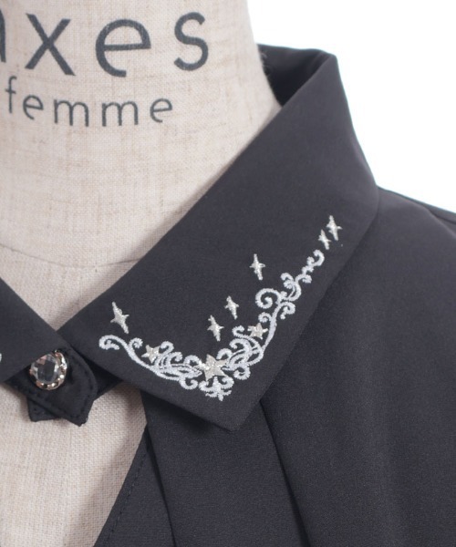 axes femme（アクシーズファム）の「ステラ刺繍ブラウス（シャツ/ブラウス・レディース・ブラック/サックスブルー/キナリ・FREE）」の11枚目の写真