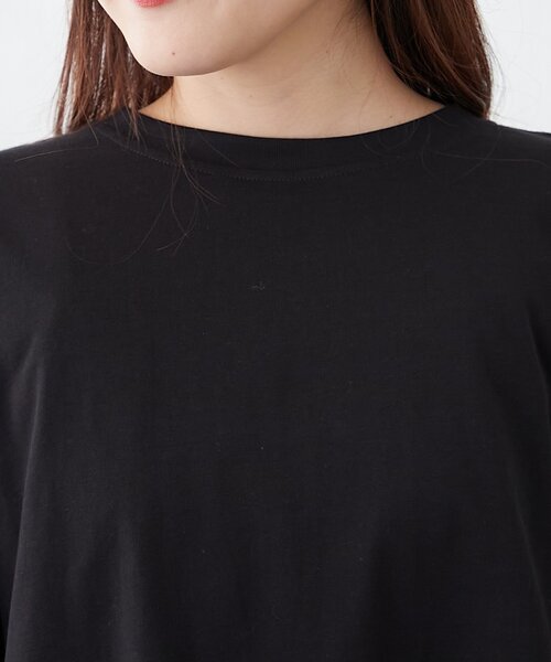 continuer de NICE CLAUP(コンティニューデナイスクラップ)の「大人ランタン袖ドッキングT(Tシャツ/カットソー・レディース・ブラック/オフホワイト/ブラウン・FREE)」の17枚目の写真