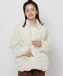niko and... | シャーリングリボンブルゾン(ブルゾン)