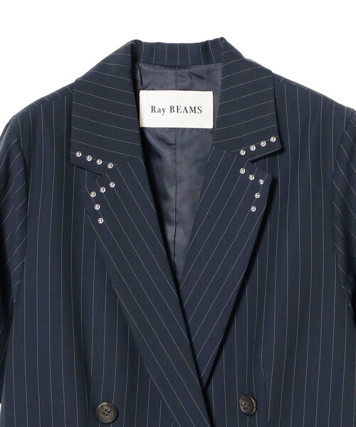 Ray BEAMS(レイビームス)の「ラペル ドット ハーフスリーブ ジャケット(テーラードジャケット・レディース・ブラック/ネイビー・0/1)」の9枚目の写真