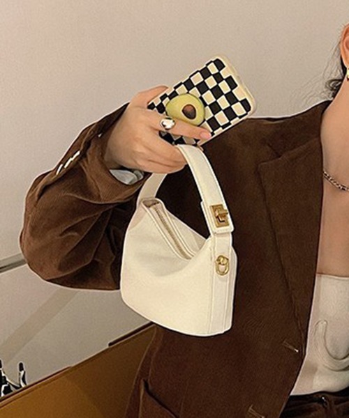 folka(フォルカ)の「7B44 2WAY リラインミニショルダーバッグ PUレザー(ハンドバッグ・レディース・ホワイト/ブラック・ONESIZE)」の4枚目の写真