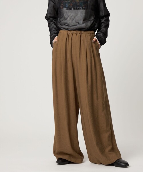 CITEN（シテン）の「＜CITEN＞3タックリラックスイージーパンツ（その他パンツ・レディース・ブラック/ワイン/マスタード・M/S）」の2枚目の写真