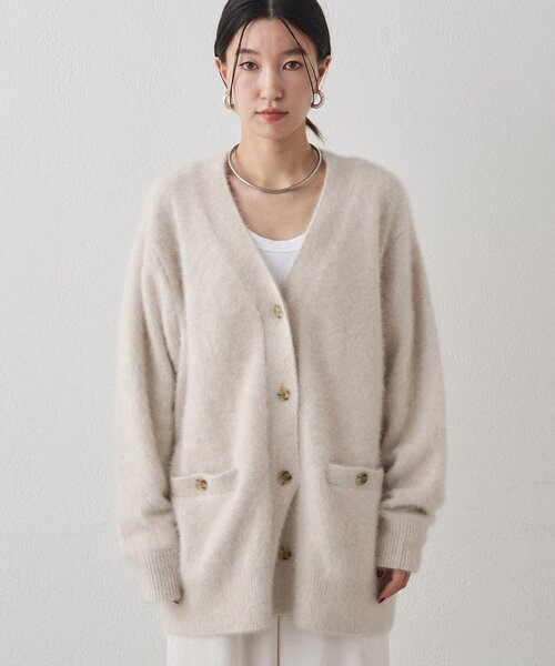 LOUNGEDRESS ラウンジドレス フェザーカーディガン グレー LOUNGEDRESS ラウンジドレス フェザーカーディガン グレー