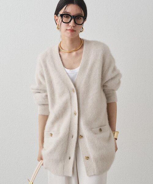 Loungedress ラウンジドレス　新品タグ付　厚手ロングカーディガン FURカシミヤニットカーデ（ニット/セーター）｜LOUNGEDRESS（ラウンジ