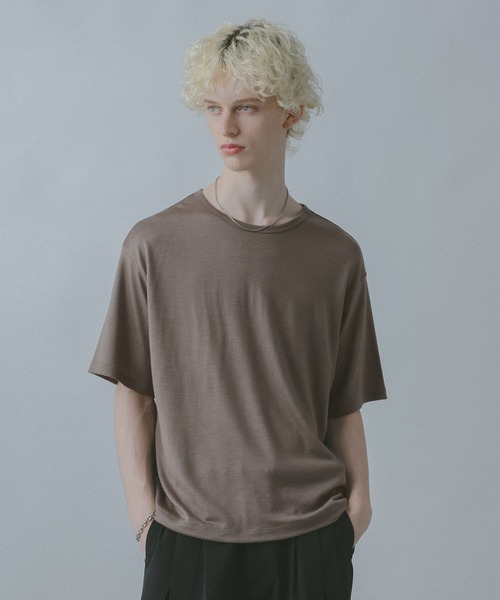 HARE(ハレ)の「【WOOL100% MADE IN JAPAN】PREMIUMウールカットソー(HARE)(Tシャツ/カットソー・メンズ・ブラック/グレー/ベージュ・MEDIUM/SMALL)」の3枚目の写真