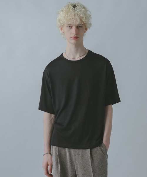 HARE(ハレ)の「【WOOL100% MADE IN JAPAN】PREMIUMウールカットソー(HARE)(Tシャツ/カットソー・メンズ・ブラック/グレー/ベージュ・MEDIUM/SMALL)」の1枚目の写真